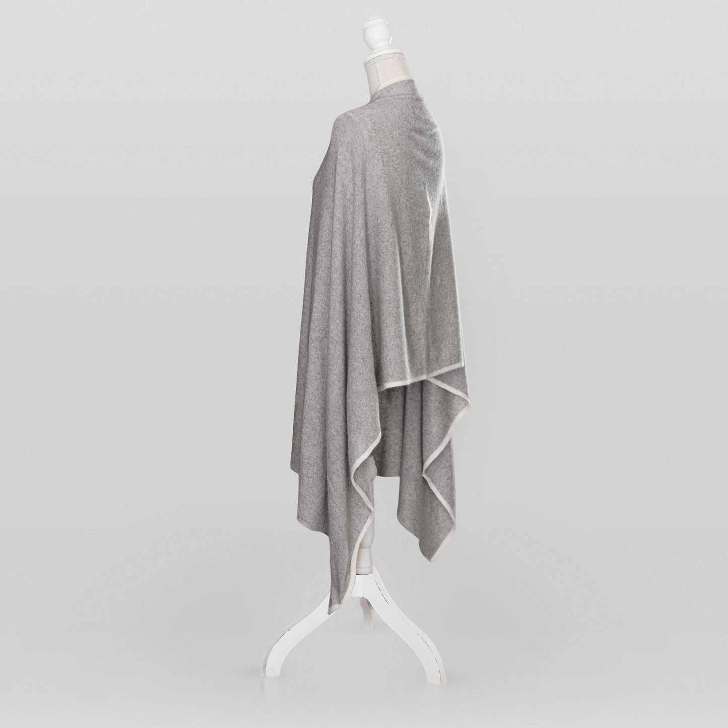 Schal taupe aus Kaschmir- & Merinowolle