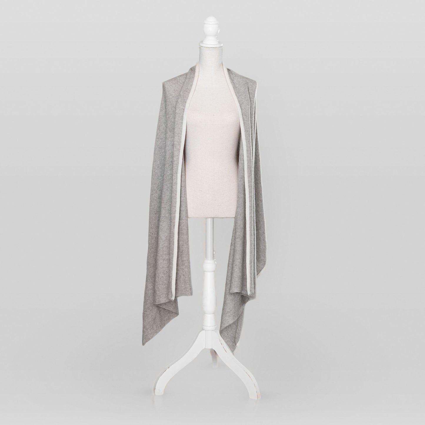 Schal taupe aus Kaschmir- & Merinowolle