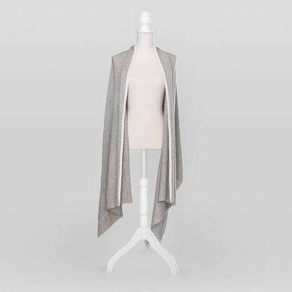 Schal taupe aus Kaschmir- & Merinowolle