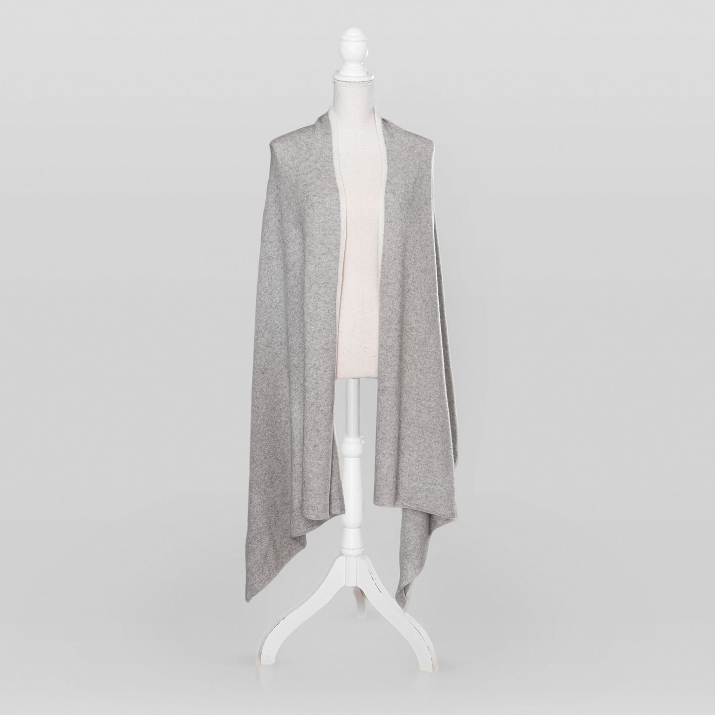 Schal taupe aus Kaschmir- & Merinowolle