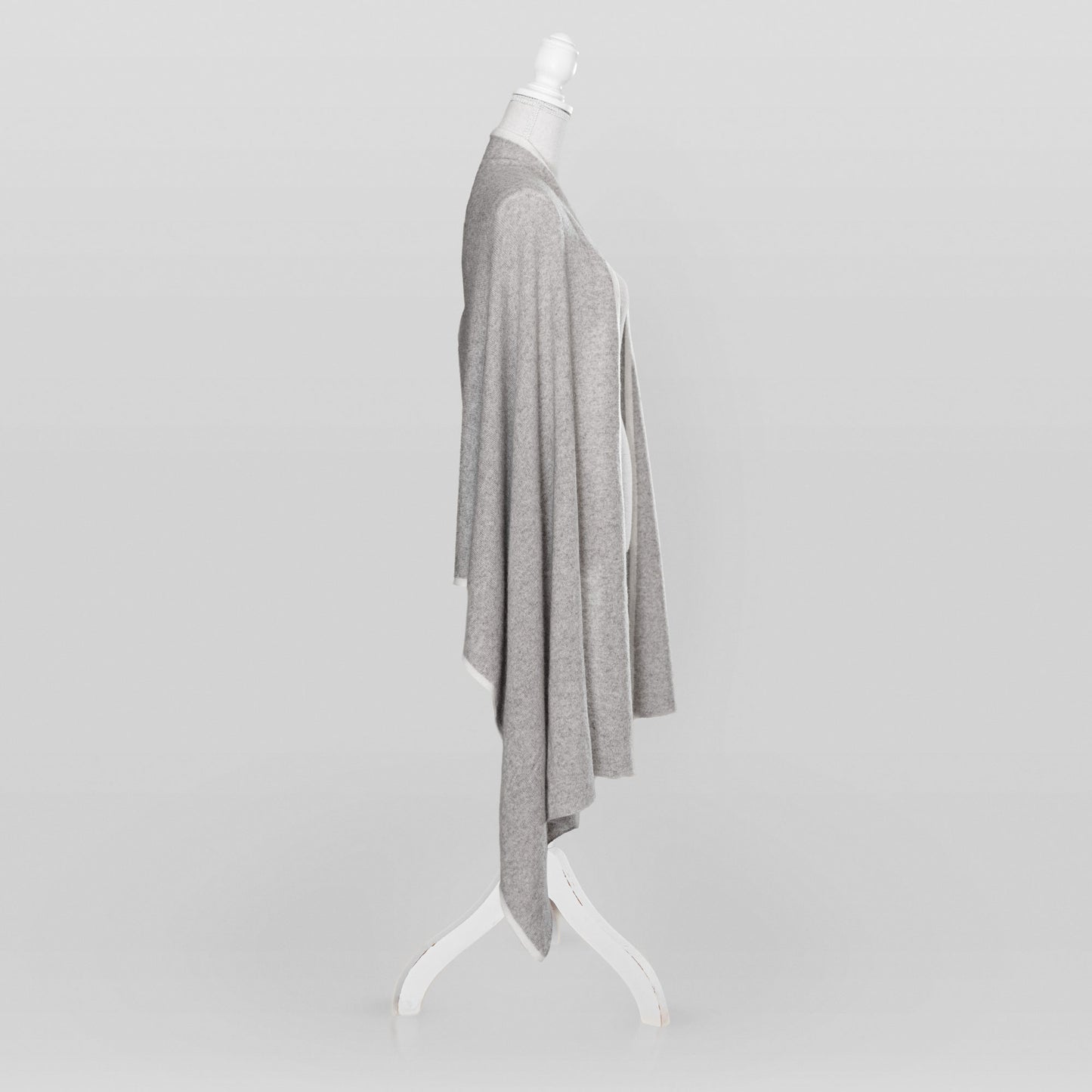 Schal taupe aus Kaschmir- & Merinowolle
