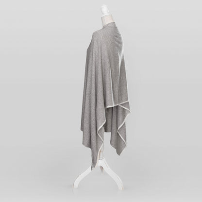Schal taupe aus Kaschmir- & Merinowolle