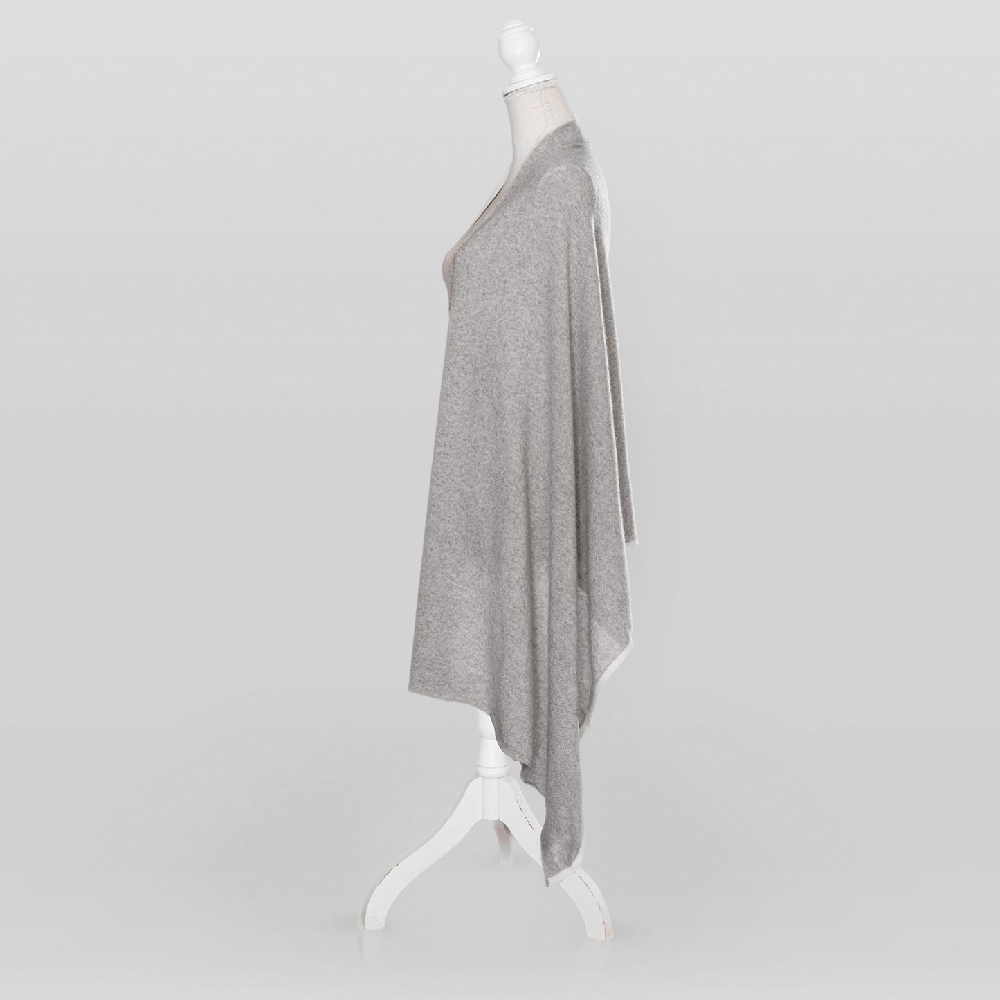 Schal taupe aus Kaschmir- & Merinowolle